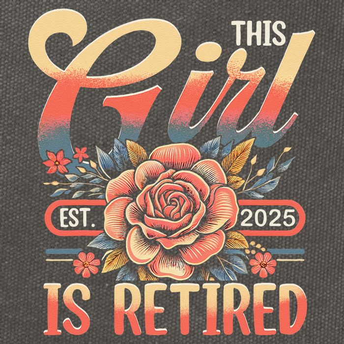 This Girl Is Retired 2025 Not My Problem Anymore Cotton Canvas Backpack