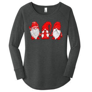 Three Gnomes In Red Costume Christmas Women's Perfect Tri Tunic Long Sleeve Shirt