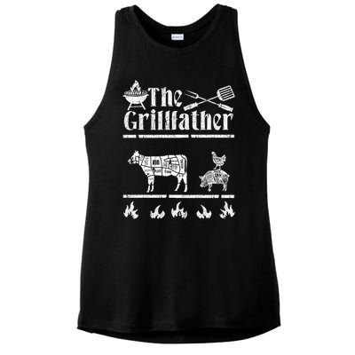 The Grillfather Id Smoke That Bbq Funny Gift Ladies PosiCharge Tri-Blend Wicking Tank