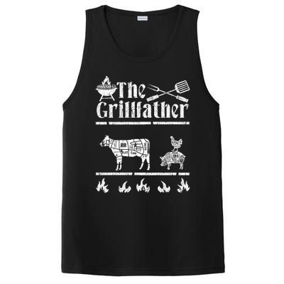 The Grillfather Id Smoke That Bbq Funny Gift PosiCharge Competitor Tank