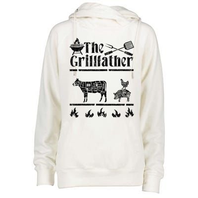 The Grillfather Id Smoke That Bbq Funny Gift Womens Funnel Neck Pullover Hood