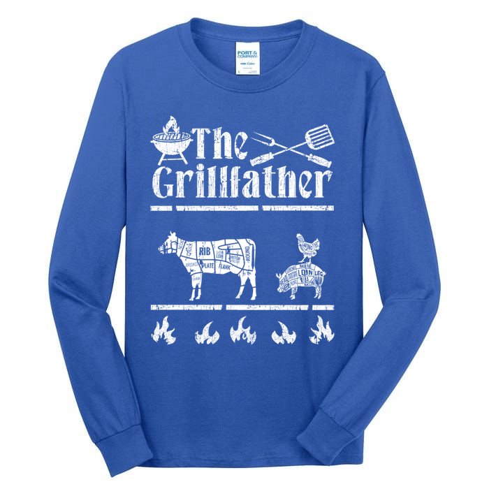 The Grillfather Id Smoke That Bbq Funny Gift Tall Long Sleeve T-Shirt