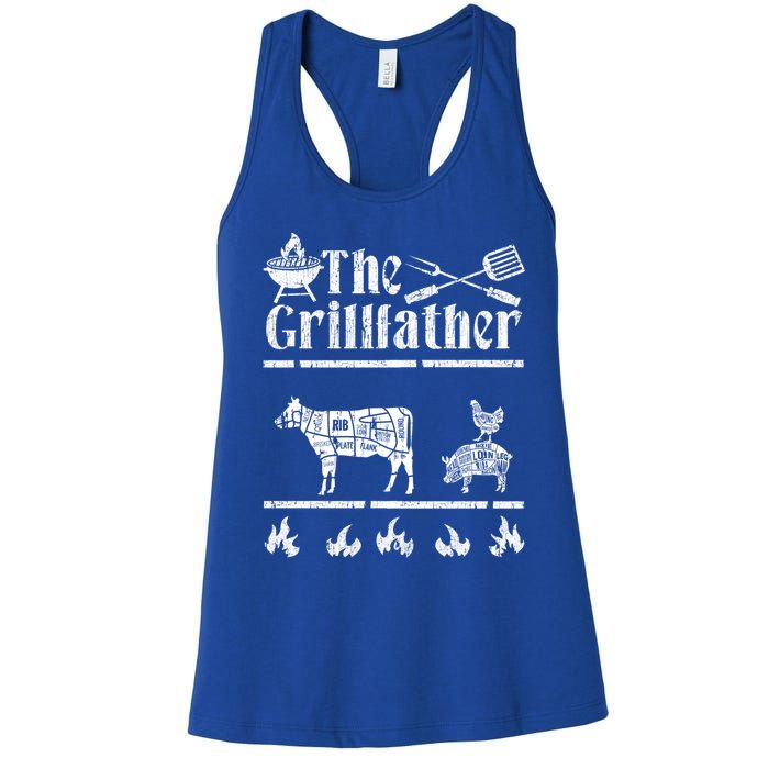 The Grillfather Id Smoke That Bbq Funny Gift Women's Racerback Tank