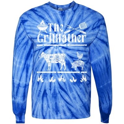 The Grillfather Id Smoke That Bbq Funny Gift Tie-Dye Long Sleeve Shirt