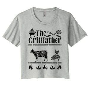 The Grillfather Id Smoke That Bbq Funny Gift Women's Crop Top Tee