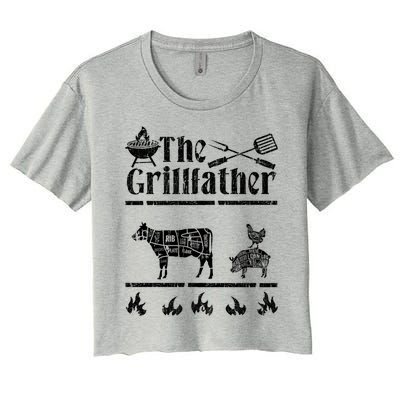 The Grillfather Id Smoke That Bbq Funny Gift Women's Crop Top Tee