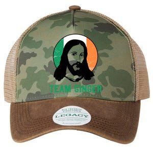 Team Ginger Ireland Flag Jesus St Patricks Day Gift Legacy Tie Dye Trucker Hat