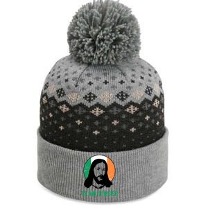 Team Ginger Ireland Flag Jesus St Patricks Day Gift The Baniff Cuffed Pom Beanie