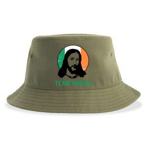 Team Ginger Ireland Flag Jesus St Patricks Day Gift Sustainable Bucket Hat