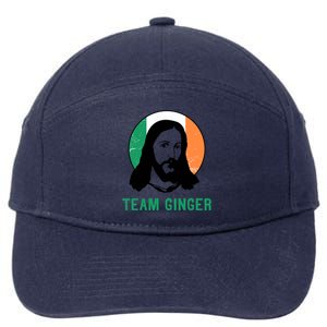 Team Ginger Ireland Flag Jesus St Patricks Day Gift 7-Panel Snapback Hat