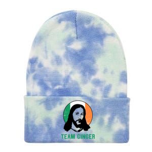 Team Ginger Ireland Flag Jesus St Patricks Day Gift Tie Dye 12in Knit Beanie