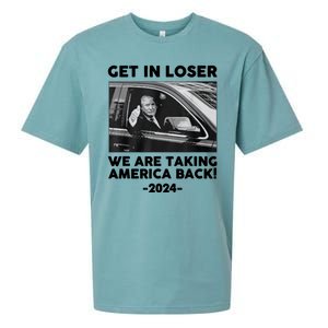 Trump Get In Loser Were Taking America Back Sueded Cloud Jersey T-Shirt