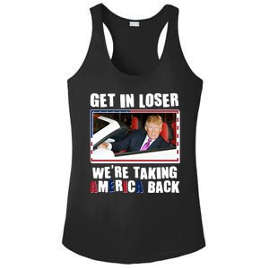 Trump Get In Loser Were Taking America Back Ladies PosiCharge Competitor Racerback Tank