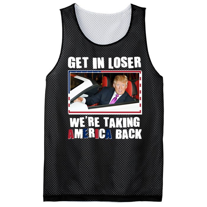 Trump Get In Loser Were Taking America Back Mesh Reversible Basketball Jersey Tank