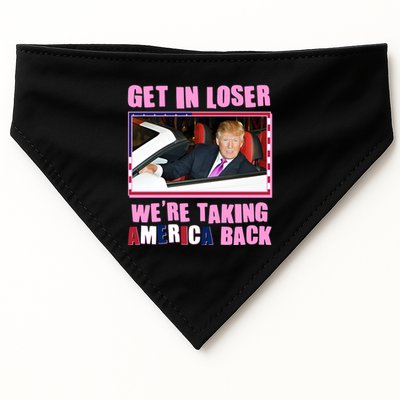 Trump Get In Loser Were Taking America Back USA-Made Doggie Bandana