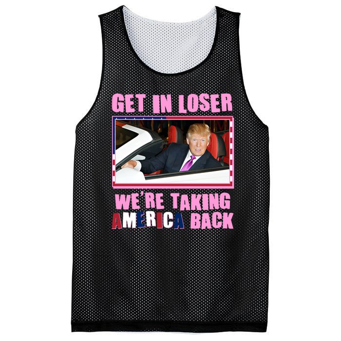 Trump Get In Loser Were Taking America Back Mesh Reversible Basketball Jersey Tank