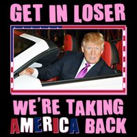 Trump Get In Loser Were Taking America Back Women's V-Neck T-Shirt