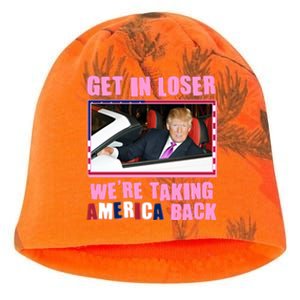 Trump Get In Loser Were Taking America Back Kati - Camo Knit Beanie