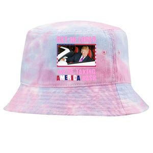 Trump Get In Loser Were Taking America Back Tie-Dyed Bucket Hat