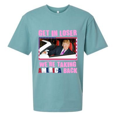 Trump Get In Loser Were Taking America Back Sueded Cloud Jersey T-Shirt