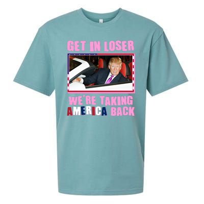 Trump Get In Loser Were Taking America Back Sueded Cloud Jersey T-Shirt