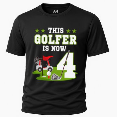 This Golfer Is Now 4 Year Old Birthday 4rd Golf Party Performance Shirt
