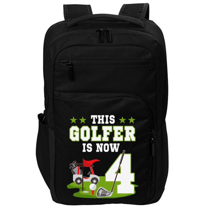 This Golfer Is Now 4 Year Old Birthday 4rd Golf Party Impact Tech Backpack