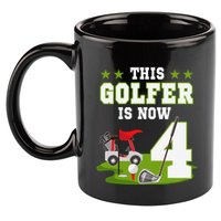 This Golfer Is Now 4 Year Old Birthday 4rd Golf Party 11oz C Handle Ceramic Mug
