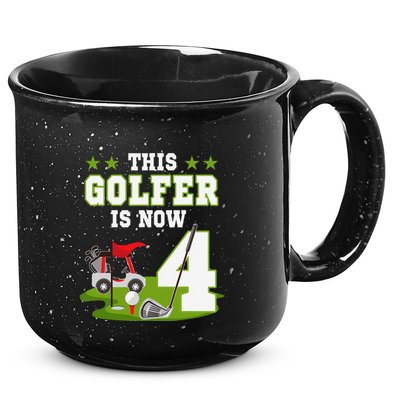 This Golfer Is Now 4 Year Old Birthday 4rd Golf Party 15oz Campfire Ceramic Mug