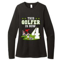 This Golfer Is Now 4 Year Old Birthday 4rd Golf Party Womens CVC Long Sleeve Shirt