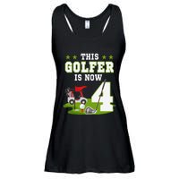 This Golfer Is Now 4 Year Old Birthday 4rd Golf Party Ladies Essential Flowy Tank