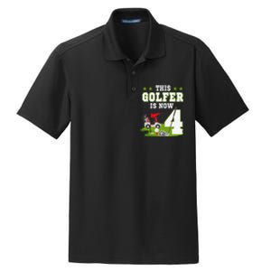 This Golfer Is Now 4 Year Old Birthday 4rd Golf Party Dry Zone Grid Polo