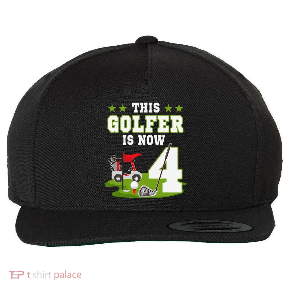 This Golfer Is Now 4 Year Old Birthday 4rd Golf Party Wool Snapback Cap