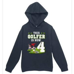 This Golfer Is Now 4 Year Old Birthday 4rd Golf Party Urban Pullover Hoodie