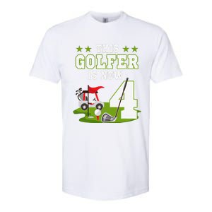 This Golfer Is Now 4 Year Old Birthday 4rd Golf Party Softstyle CVC T-Shirt