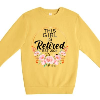 This Girl Is Retired Est. 2024 Retirement Premium Crewneck Sweatshirt