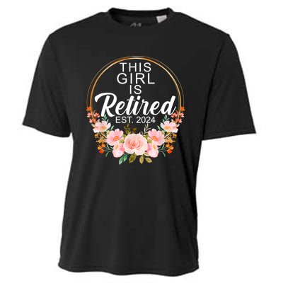 This Girl Is Retired Est. 2024 Retirement Cooling Performance Crew T-Shirt