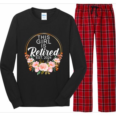 This Girl Is Retired Est. 2024 Retirement Long Sleeve Pajama Set