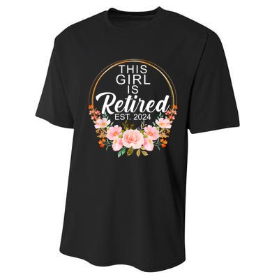 This Girl Is Retired Est. 2024 Retirement Performance Sprint T-Shirt