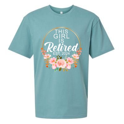 This Girl Is Retired Est. 2024 Retirement Sueded Cloud Jersey T-Shirt