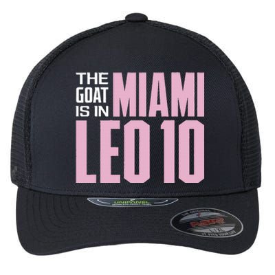 The GOAT Is In Miami Leo 10 Flexfit Unipanel Trucker Cap