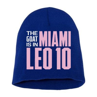 The GOAT Is In Miami Leo 10 Short Acrylic Beanie