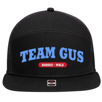 Team Gus IM Voting For Gus Walz Dad Gift 7 Panel Mesh Trucker Snapback Hat