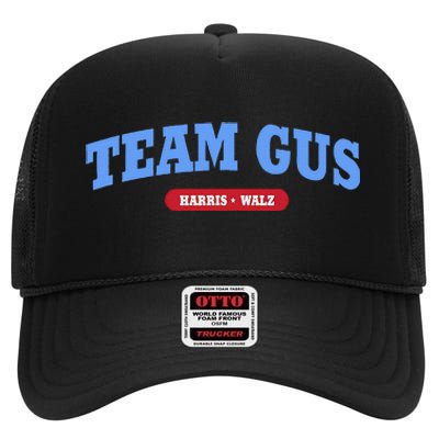 Team Gus IM Voting For Gus Walz Dad Gift High Crown Mesh Back Trucker Hat