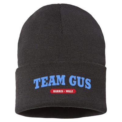 Team Gus IM Voting For Gus Walz Dad Gift Sustainable Knit Beanie