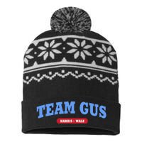 Team Gus IM Voting For Gus Walz Dad Gift USA-Made Snowflake Beanie