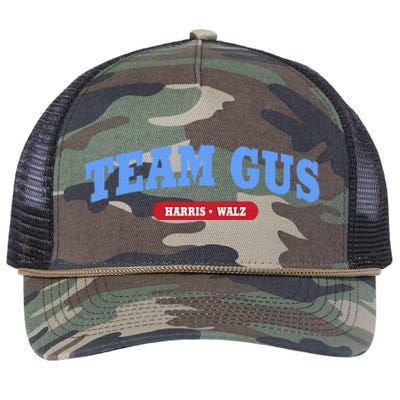 Team Gus IM Voting For Gus Walz Dad Gift Retro Rope Trucker Hat Cap