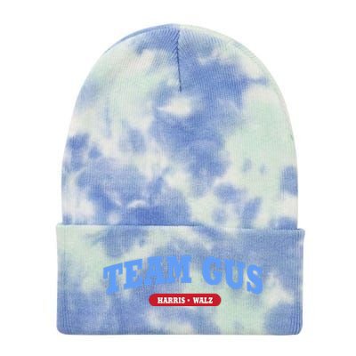 Team Gus IM Voting For Gus Walz Dad Gift Tie Dye 12in Knit Beanie