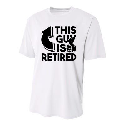 This Guy Is Retired Funny Retirement Retiree Pension Youth Performance Sprint T-Shirt