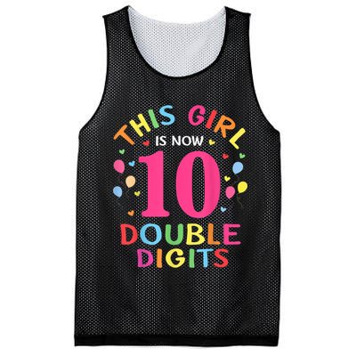 This Girl Is Now 10 Double Digits Shirt 10th birthday Gift Mesh Reversible Basketball Jersey Tank